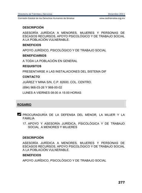 publicaciones - directorio de trÃ¡mites y servicios - ComisiÃ³n Estatal ...