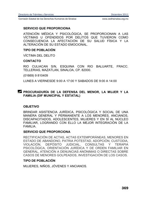 publicaciones - directorio de trÃ¡mites y servicios - ComisiÃ³n Estatal ...