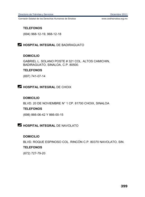 publicaciones - directorio de trÃ¡mites y servicios - ComisiÃ³n Estatal ...