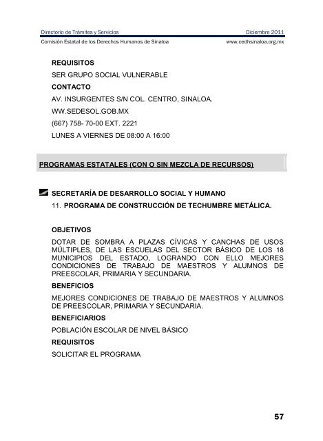 publicaciones - directorio de trÃ¡mites y servicios - ComisiÃ³n Estatal ...