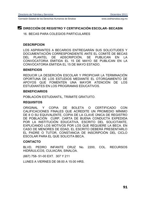 publicaciones - directorio de trÃ¡mites y servicios - ComisiÃ³n Estatal ...