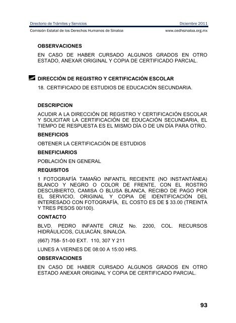 publicaciones - directorio de trÃ¡mites y servicios - ComisiÃ³n Estatal ...