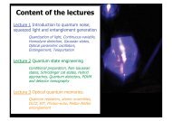 Non-Classical State Generation and Quantum Memories for Light(III)