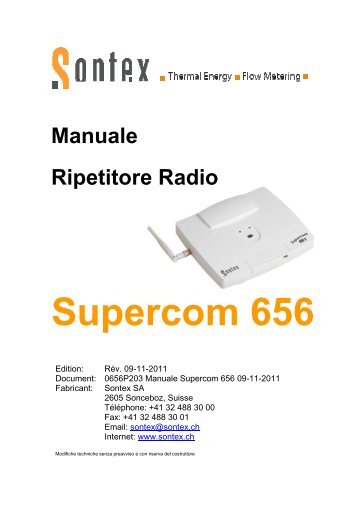 Manuale Supercom 656 R - Contabilizzazione del calore