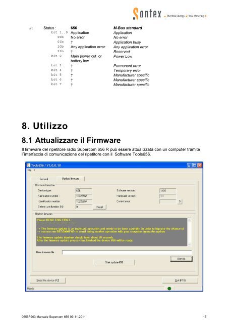 Manuale Supercom 656 R - Contabilizzazione del calore