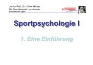 Folien zur Vorlesung Psychologie I - Sport-mainz.de