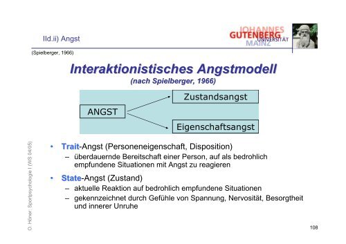 Folien zur Vorlesung Psychologie I - Sport-mainz.de