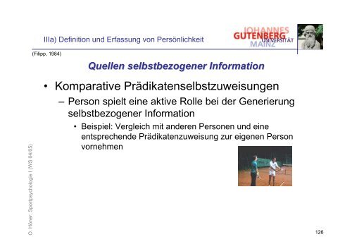 Folien zur Vorlesung Psychologie I - Sport-mainz.de