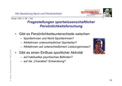 Folien zur Vorlesung Psychologie I - Sport-mainz.de