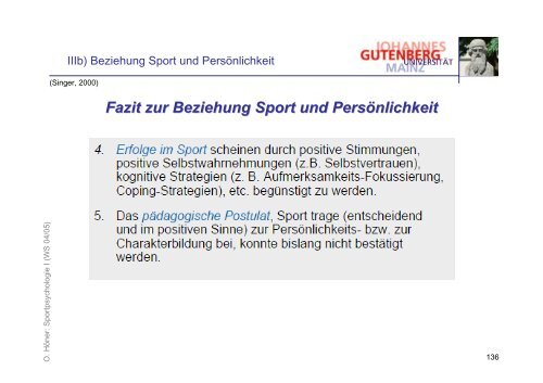 Folien zur Vorlesung Psychologie I - Sport-mainz.de