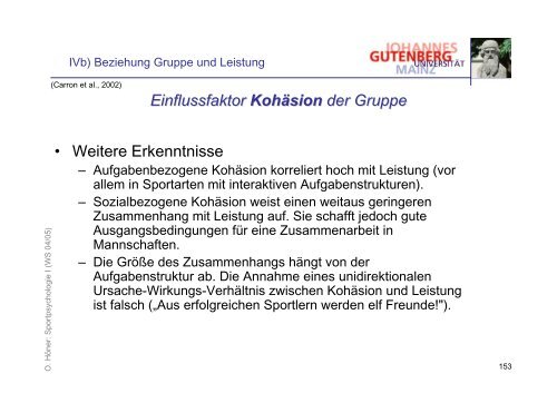 Folien zur Vorlesung Psychologie I - Sport-mainz.de