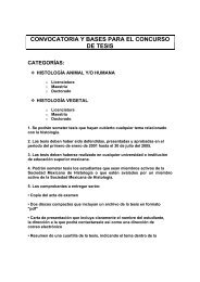 CONVOCATORIA Y BASES PARA EL CONCURSO DE TESIS