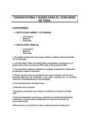 CONVOCATORIA Y BASES PARA EL CONCURSO DE TESIS