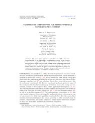 VARIATIONAL INTEGRATORS FOR ... - Wellesley College