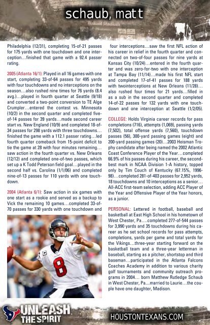 HOUSTON TEXANS WEEKLY RELEASE - Texans Home - NFL.com