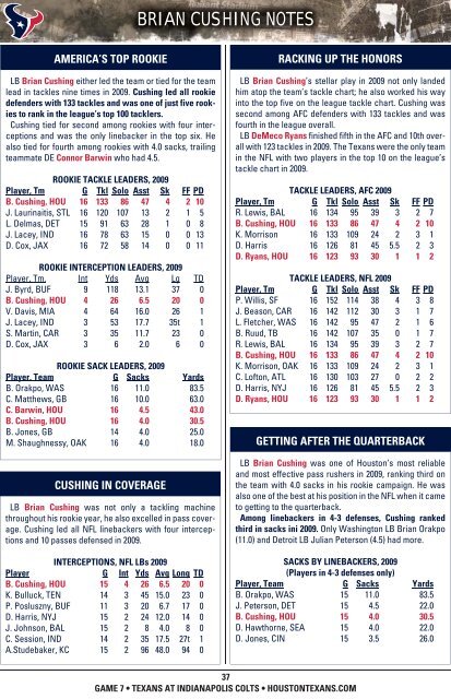 HOUSTON TEXANS WEEKLY RELEASE - Texans Home - NFL.com