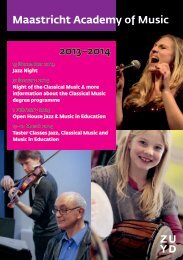 Maastricht Academy of Music 2013â2014 - Conservatorium Maastricht