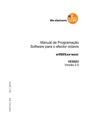 manual de programaÃ§Ã£o (PortuguÃªs) VES003 - IFM Electronic