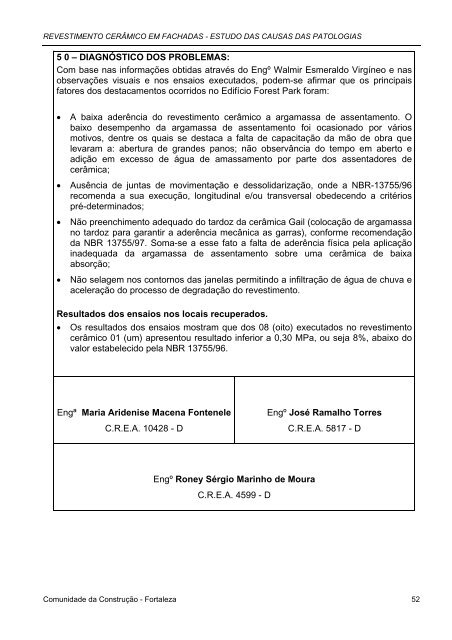 revestimento cerÃ¢mico em fachadas estudo das causas das ...