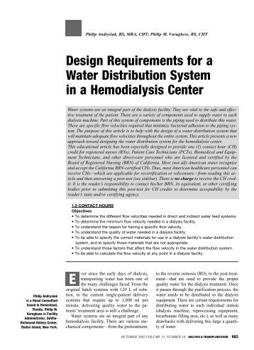 Guidelines Design Water Distribution Systems | based on the biota and ha Guidelines Design Water Distribution Systems | based on the biota and ha