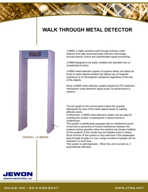 WALK THROUGH METAL DETECTOR - Hotronic-Delta