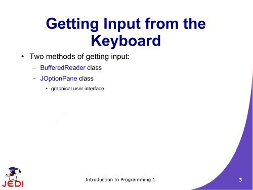 5 Getting Input from Keyboard