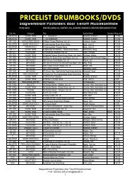 Database catalogus Drums Januari 2010 - Tierolff Muziekcentrale