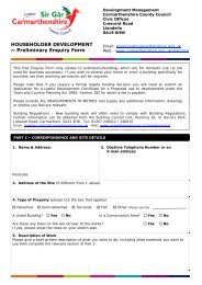 HOUSEHOLDER DEVELOPMENT ~ Preliminary Enquiry Form