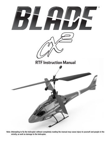 Blade CX2 Manual - hapo - trade Modellbau