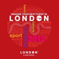 imagine your next event in - London & Partners