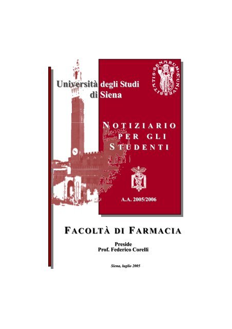 Università degli Studi di Siena N OTIZIARIO PER GLI S ... - Farmacia