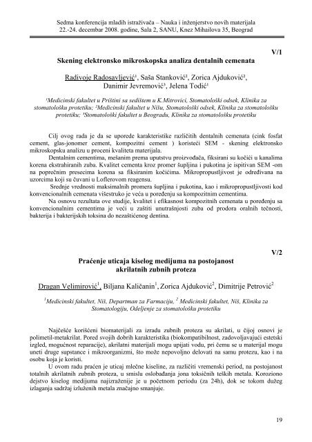 2008-7KMI.pdf - Institut tehniÄkih nauka SANU