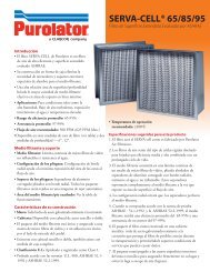 SERVA-CELLÂ® 65/85/95 - Purolator Air Filtration