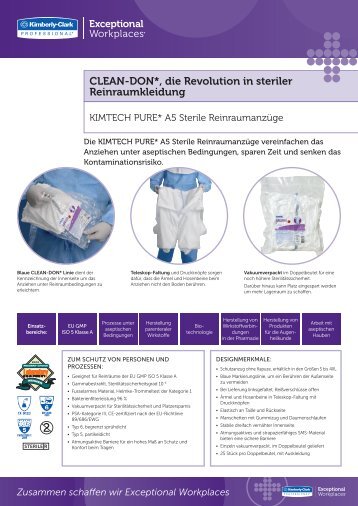 CLEAN-DON*, die Revolution in steriler Reinraumkleidung - Kimtech