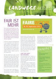 Aktuell FAir iSt MEHr - bei Landwege