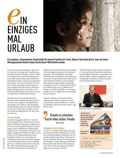 Ausgabe 5 - November - Salzburg Inside - Das Magazin