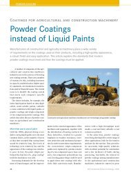 Powder Coatings instead of Liquid Paints - Emil Frei GmbH & Co.
