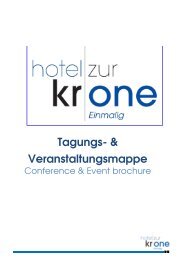 Tagungs-Veranstaltungsmappe - Hotel Zur Krone