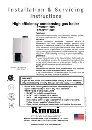 Installation & Servicing Manual - Rinnai