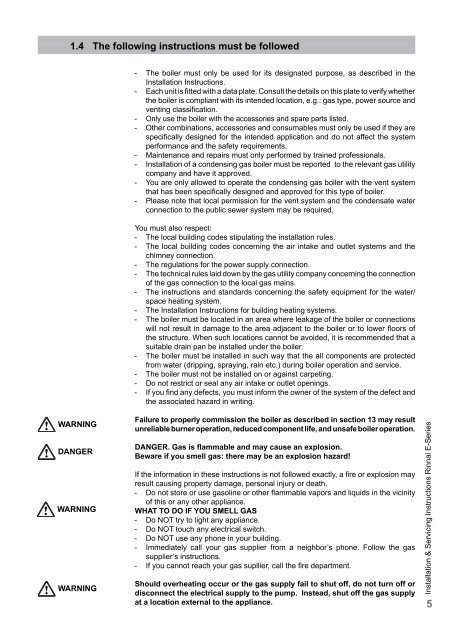 Installation & Servicing Manual - Rinnai