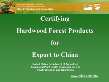 Certifying Hardwood Forest Products for Export to China