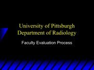 University of Pittsburgh Department of Radiology - AAARAD