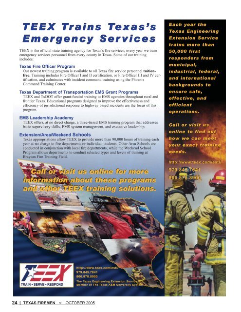 October 2005 - State Firemen's & Fire Marshals'