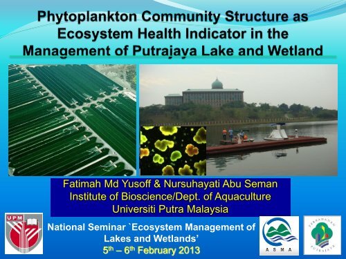 Phytoplankton as an indicator of water quality health status