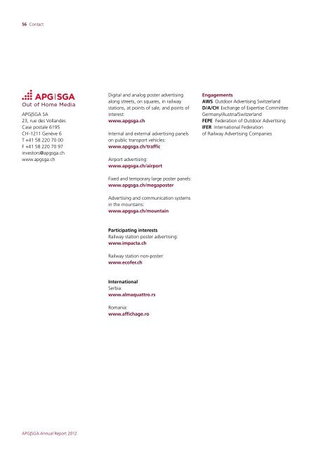 Annual Report 2012 - APG|SGA