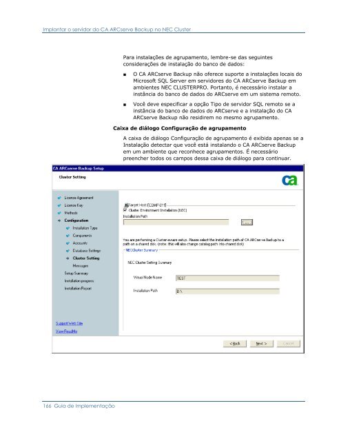 CA ARCserve Backup para Windows - Guia de ImplementaÃ§Ã£o