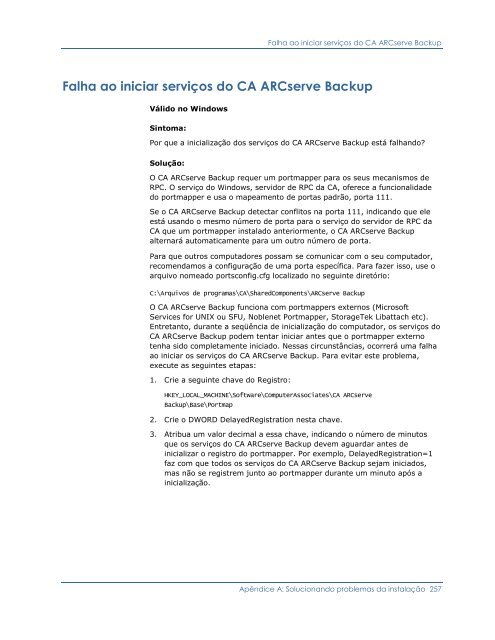 CA ARCserve Backup para Windows - Guia de ImplementaÃ§Ã£o