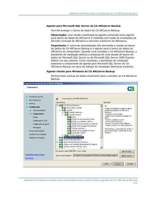 CA ARCserve Backup para Windows - Guia de ImplementaÃ§Ã£o