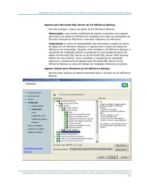 CA ARCserve Backup para Windows - Guia de ImplementaÃ§Ã£o