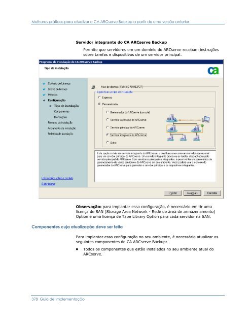 CA ARCserve Backup para Windows - Guia de ImplementaÃ§Ã£o